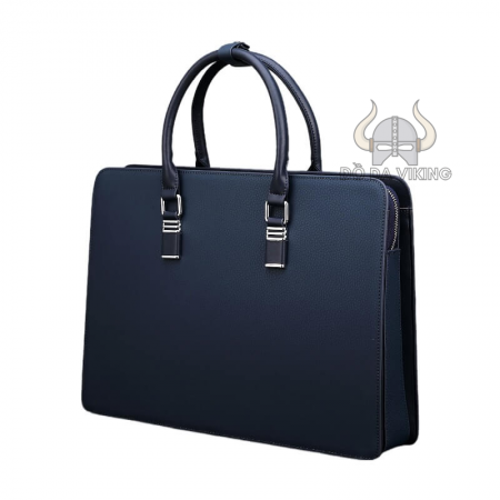 Siêu phẩm cặp xách laptop/ công sở da bò xanh navy - CT12