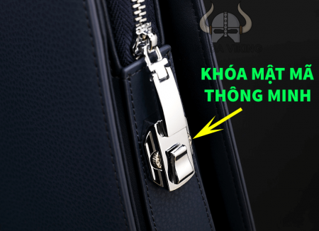 Siêu phẩm cặp xách laptop/ công sở da bò xanh navy - CT12