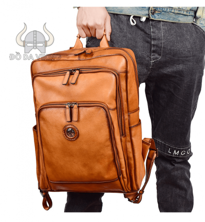 Ba lô nam da bò trơn mềm cực đẹp - BL02